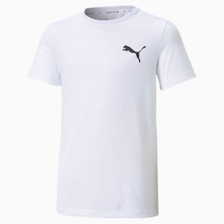 Active Small Logo Youth Tee, Puma White, small-THA