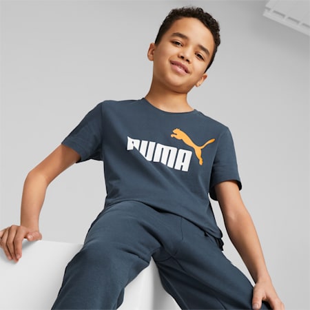 T-shirt Essentials+ Two-Tone Logo enfant et adolescent, Dark Night, small