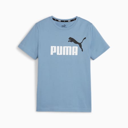 Essentials+ Two-Tone Logo Tee Youth, Zen Blue, small-THA
