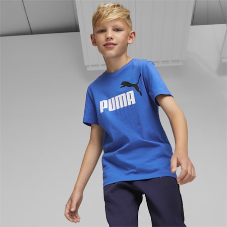 Essentials+ Two-Tone Logo Youth Tee, Racing Blue, small-SEA