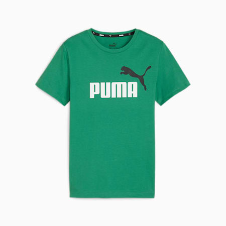 T-shirt Essentials+ Two-Tone Logo da ragazzo, Archive Green, small