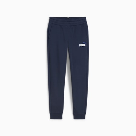 Essentials+ 2 Colour Logo Youth Pants, Club Navy, small-AUS