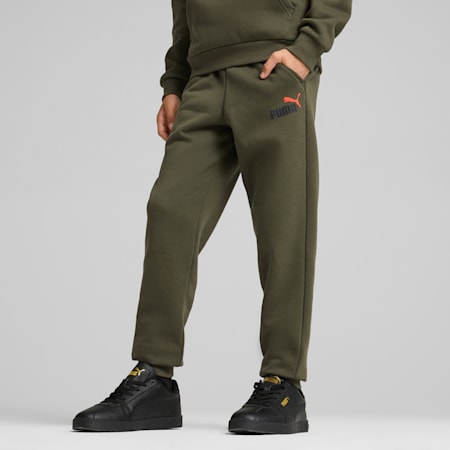 Pantalon bicolore à gros logo Essentials+ Enfant et Adolescent, Dark Olive, small