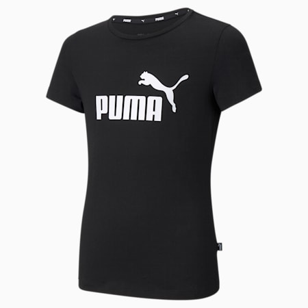 Essentials Logo Youth Tee, Puma Black, small-DFA