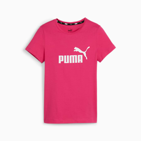 T-shirt con logo Essentials per ragazzi, Garnet Rose, small