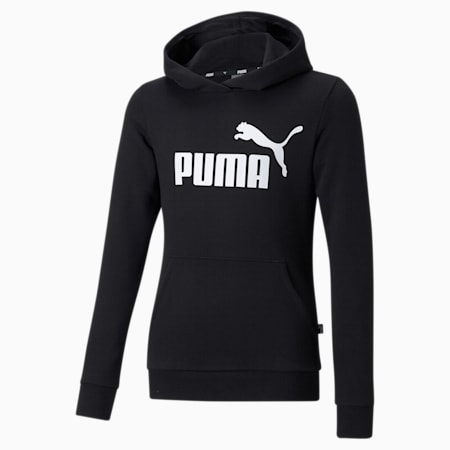 Felpa con cappuccio Essentials Logo Youth, Puma Black, small