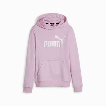 Essentials hoodie met logo jongeren, Grape Mist, small