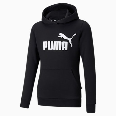 Essentials Logo Hoodie Youth, Puma Black, small