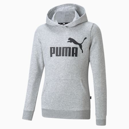 Essentials Logo Hoodie für Teenager, Light Gray Heather, small