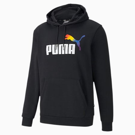 Pride Graphic Men's Hoodie, Puma Black, small-SEA