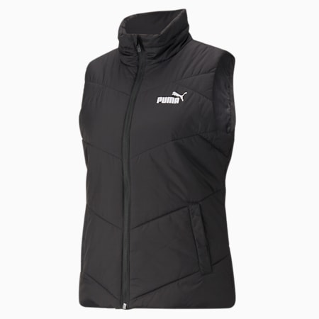 Essentials Women's Padded Vest, Puma Black, small-NZL