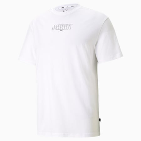 Rebel Graphic Men's Tee, Puma White, small-PHL