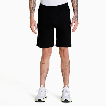 Zippered Slim Fit Woven Men's Jersey Shorts, PUMA Black, small-IND