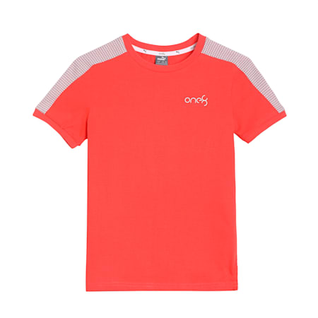 one8 Virat Kohli Boy's Stylized T - Shirt, Hot Coral, small-IND