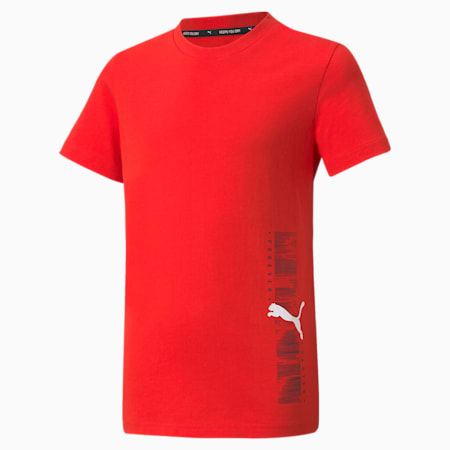 Active Sport Boys' Graphic Tee, High Risk Red, small-AUS