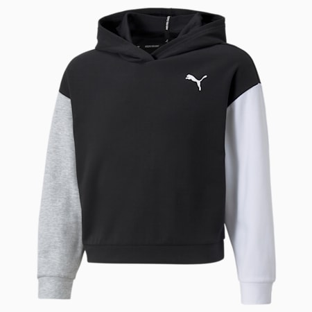 Modern Sports Youth Hoodie, Puma Black, small-AUS