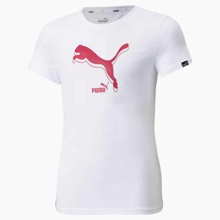 Power Logo Jugend T-Shirt, Puma White, small
