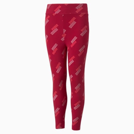 Power Youth Leggings, Persian Red-AOP, small-AUS