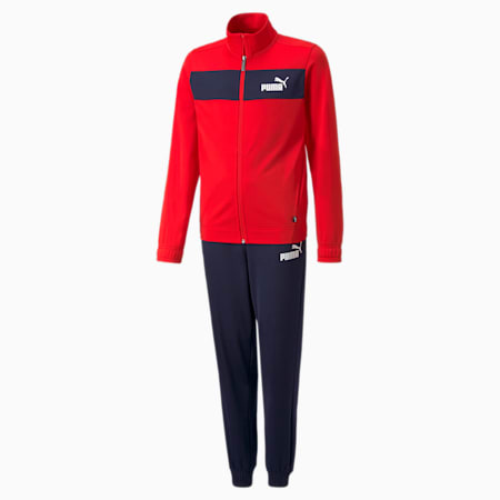 Polyester Tracksuit Youth, High Risk Red, small