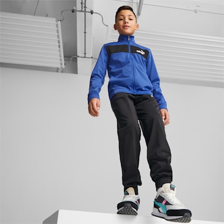 Jugend-Trainingsanzug aus Polyester, Royal Sapphire, small