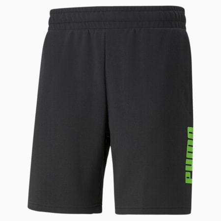 Power  Men's Shorts, Puma Black-Green Flash, small-PHL