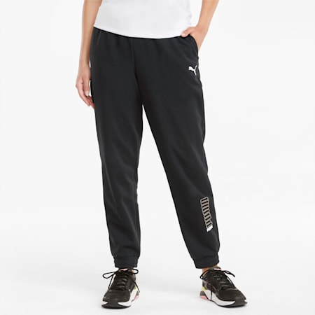 Modern Sports Women's Pants, Puma Black-Peach Parfait, small-SEA