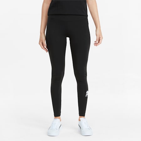 Power Logo Women's Leggings, Puma Black, small-PHL