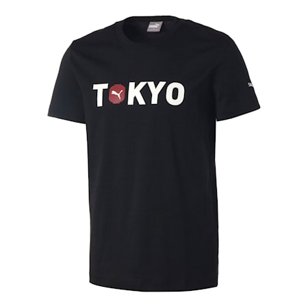 シティー ユニセックス 半袖 Tシャツ TOKYO 東京, black, small-JPN
