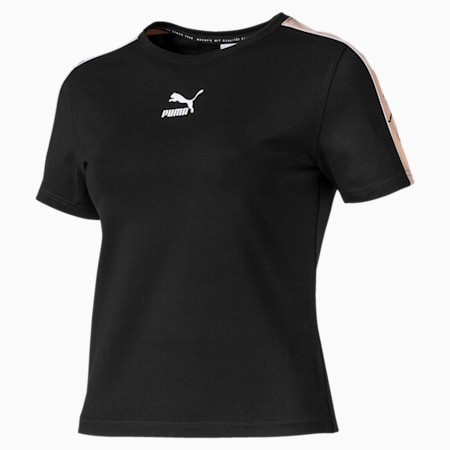 Short Sleeve Fitted Women's Tee, Puma Black, small-SEA