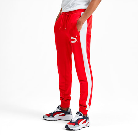 red puma pants