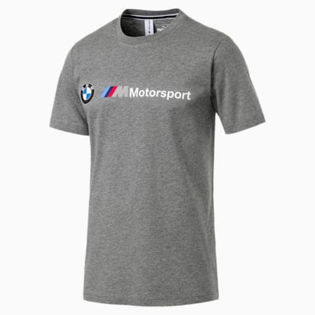 BMW M Motorsport Logo Men's Tee, Medium Gray Heather, small-SEA