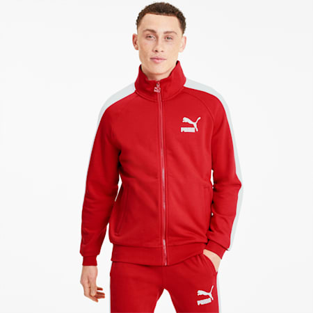 Iconic T7 Men's Track Jacket, High Risk Red, small-SEA