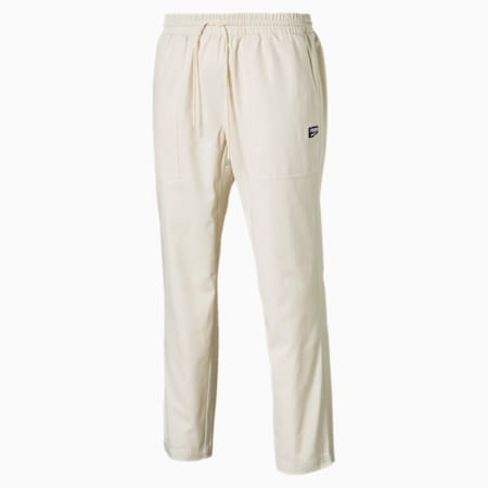 Downtown Woven Men's Sweatpants, White Smoke, small-SEA