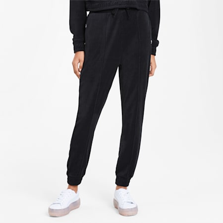 womens black puma joggers