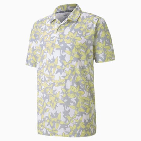 Twelve Men's Golf Polo Shirt, Yellow Iris, small-SEA