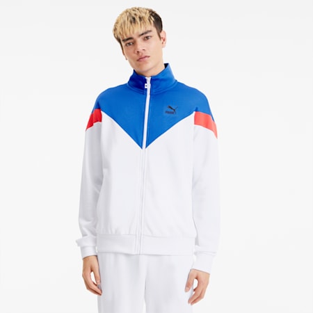 red white and blue puma tracksuit