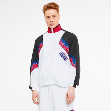 red white and blue puma tracksuit