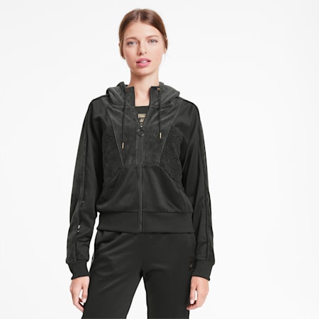 red puma tracksuit womens