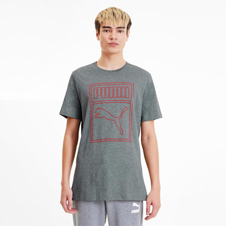 Puma公式 ボックスロゴ グラフィックtシャツ Medium Gray Heather プーマ Tシャツ プーマ