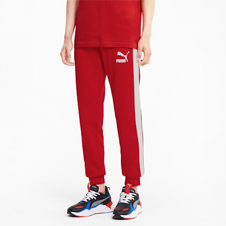 red puma track pants