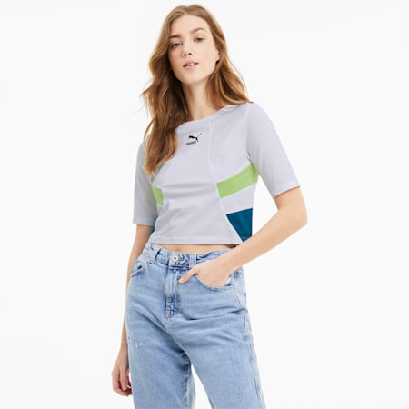 TFS Retro Crop Women's Top, Puma White, small-SEA