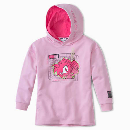 PUMA x SEGA Kids' Hoodie, Pale Pink, small-SEA