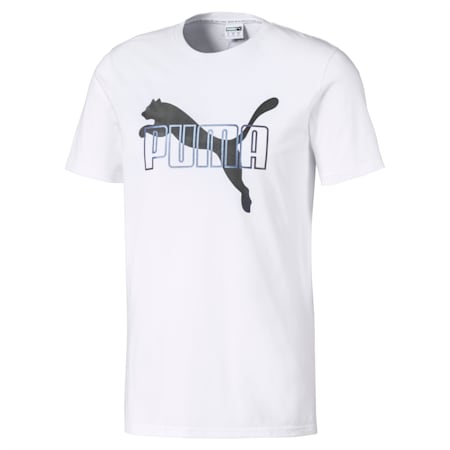 Iridescent Pack Graphic Men's Tee, Puma White-Black, small-SEA