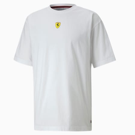 Scuderia Ferrari Race Street Men's T-Shirt, Puma White, small-IND