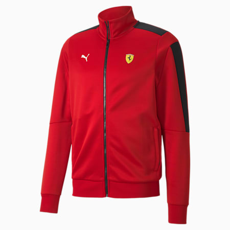 Scuderia Ferrari Race T7 Men's Track Jacket, Rosso Corsa, small-SEA