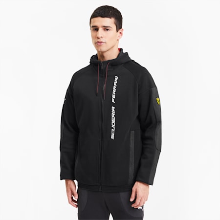 Scuderia Ferrari Race Full Zip Men's Hoodie, Puma Black, small-SEA