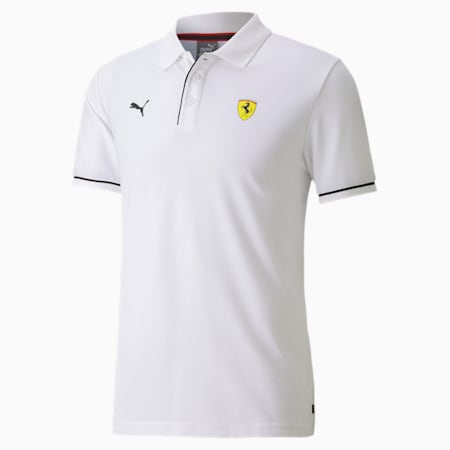 Scuderia Ferrari Race Men's Polo Shirt, Puma White, small-SEA