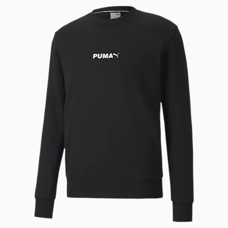 Avenir Graphic Crew Neck Men's Sweater, Puma Black, small-IND