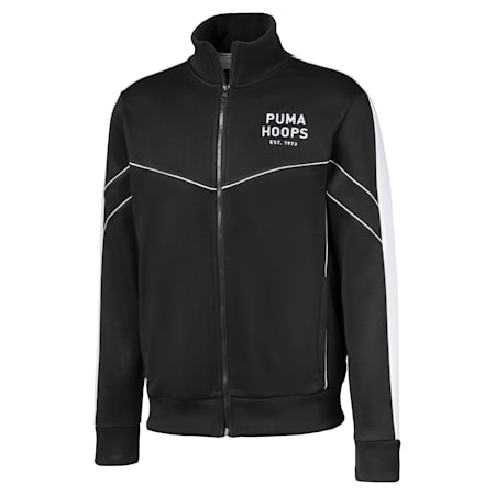 Hoops Since 73 Men's Track Jacket, Puma Black-Puma White, small-SEA