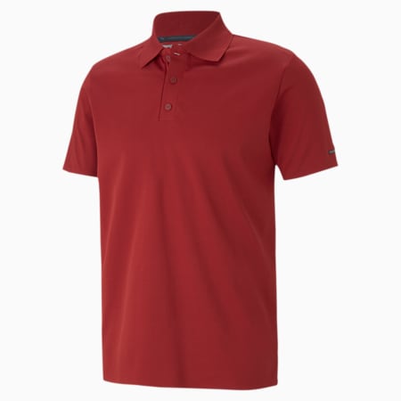Porsche Design Men's Polo Shirt, Red Dahlia, small-SEA